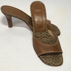 Coach Marnie Heels Slides Sandals Size 6.5